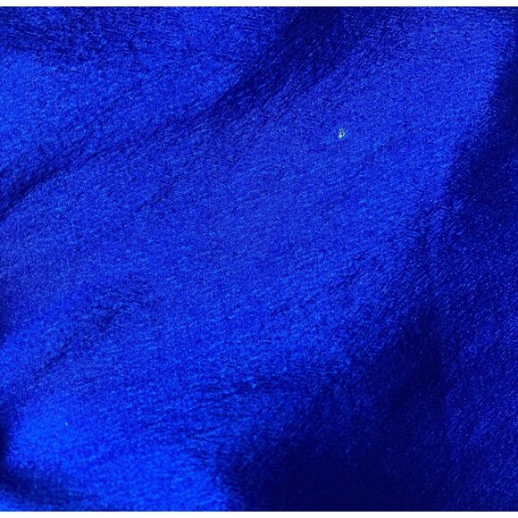 Vintage Anne Klein Silk Scarf Blue Black White Striped Rectangular Made In Japan - Picture 13 of 13